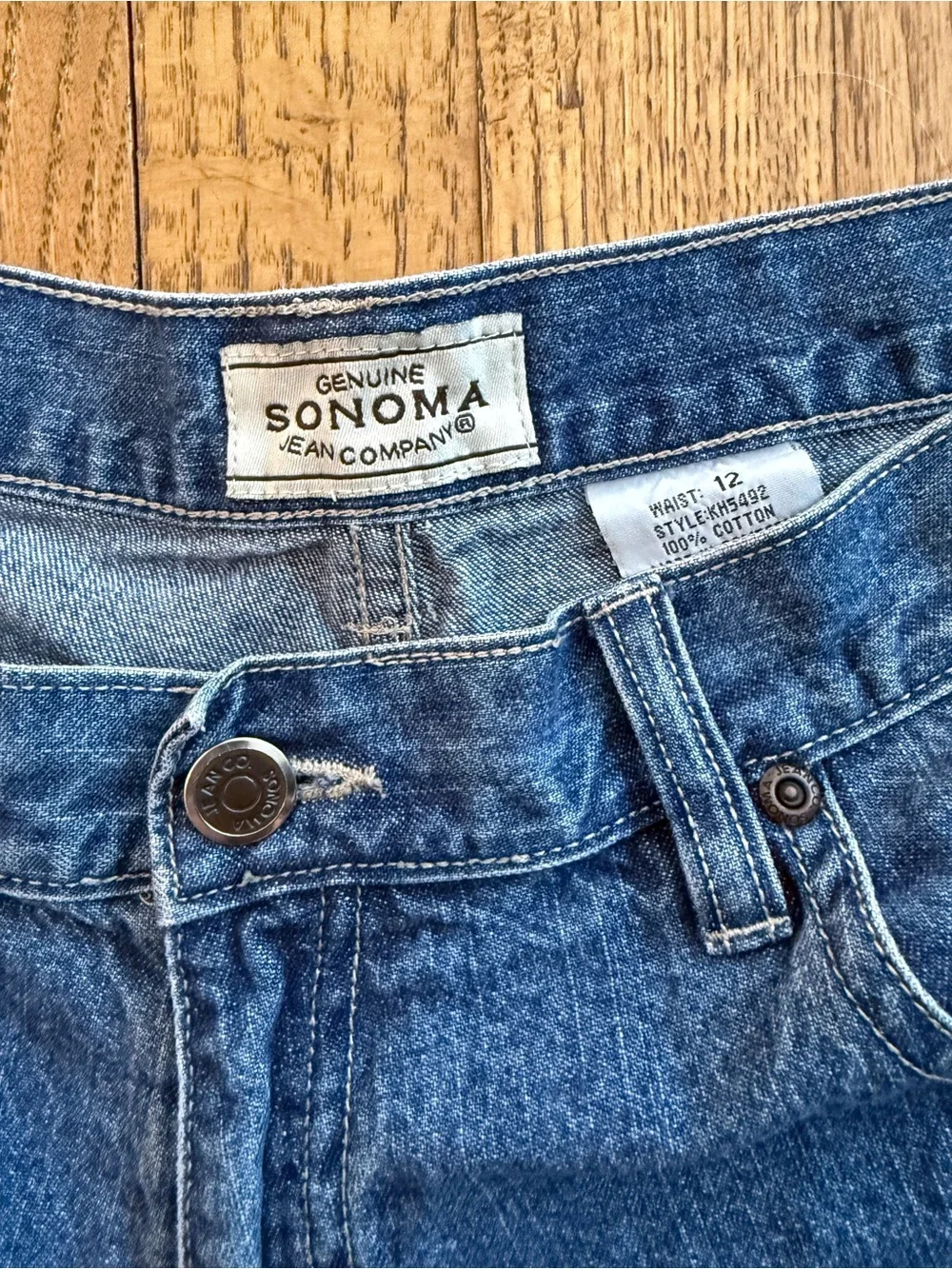 Vintage Sonoma Jean Company Y2K Denim Jorts High Rise Jean Shorts Size 12